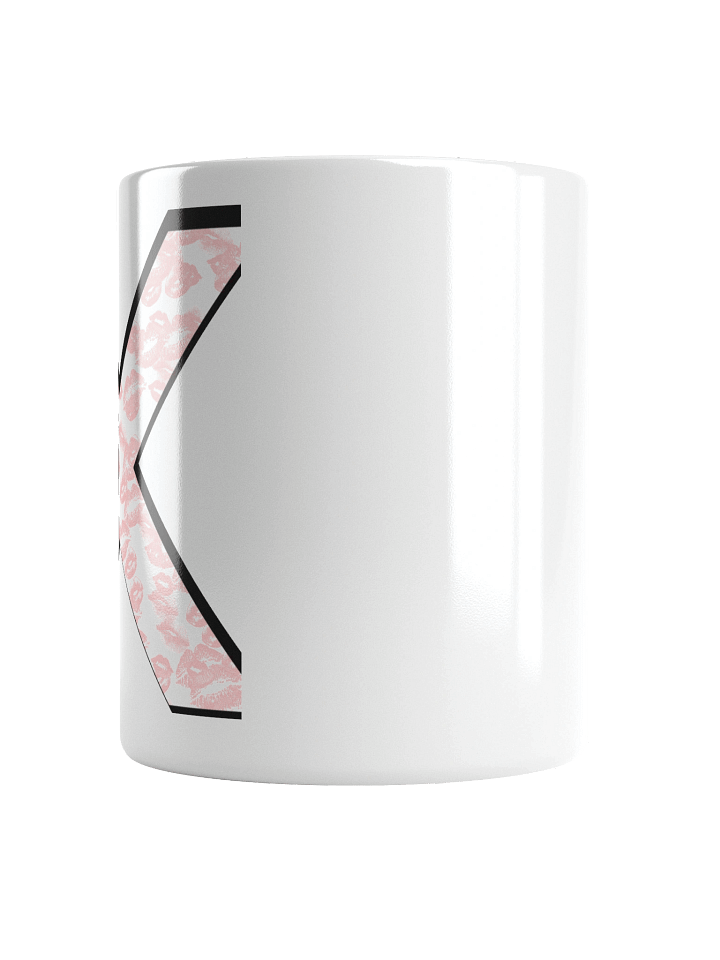 White X Pink Lipstick Kisses | Glossy White Mug product image (2)