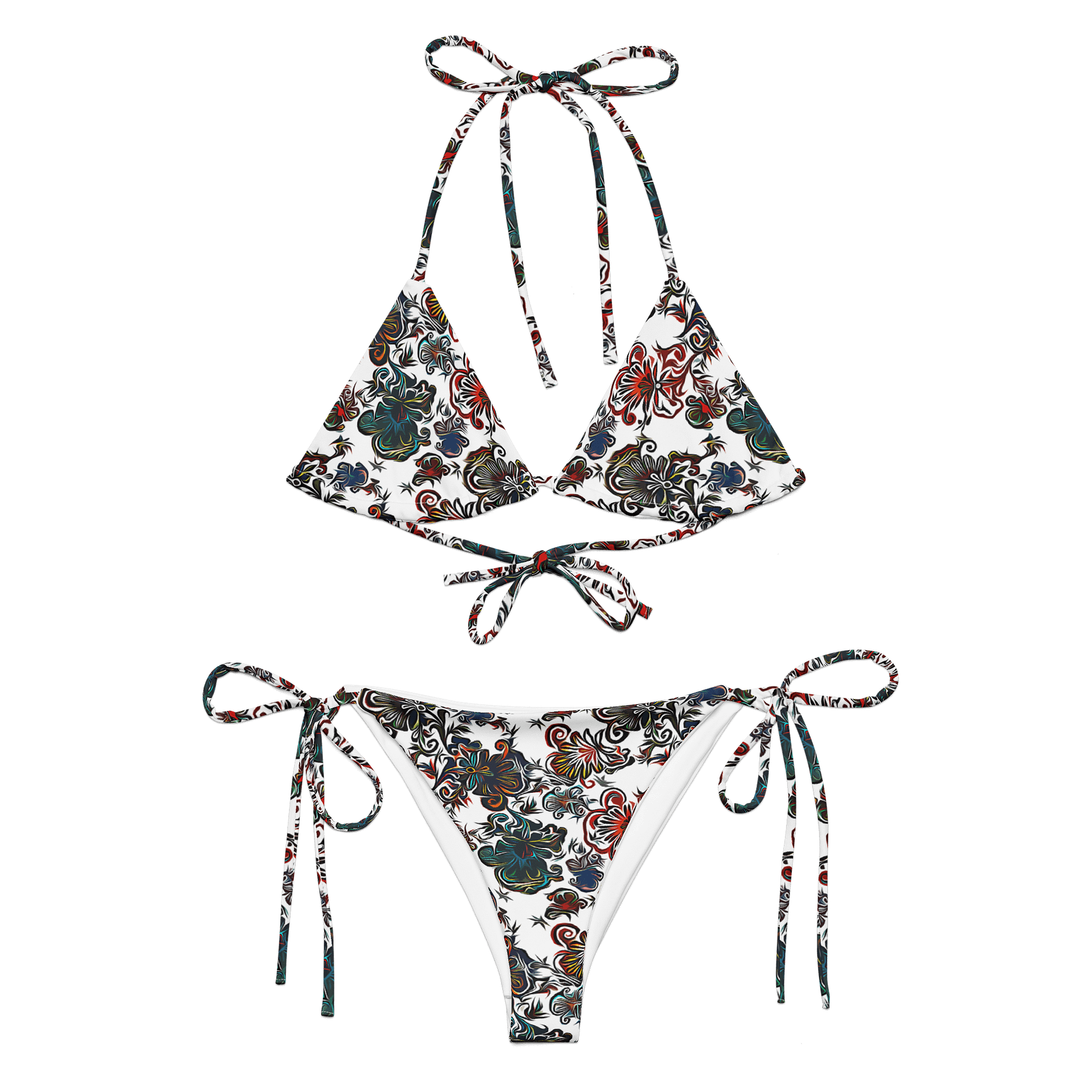 Mysterious Flowers | Recycled String Bikini product image (2)