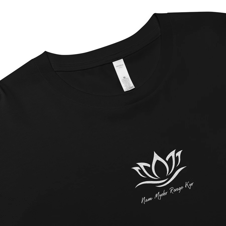 AS Colour Women's Premium Crop Top – Lotus Flower & Nam-Myoho-Renge-Kyo Design product image (3)