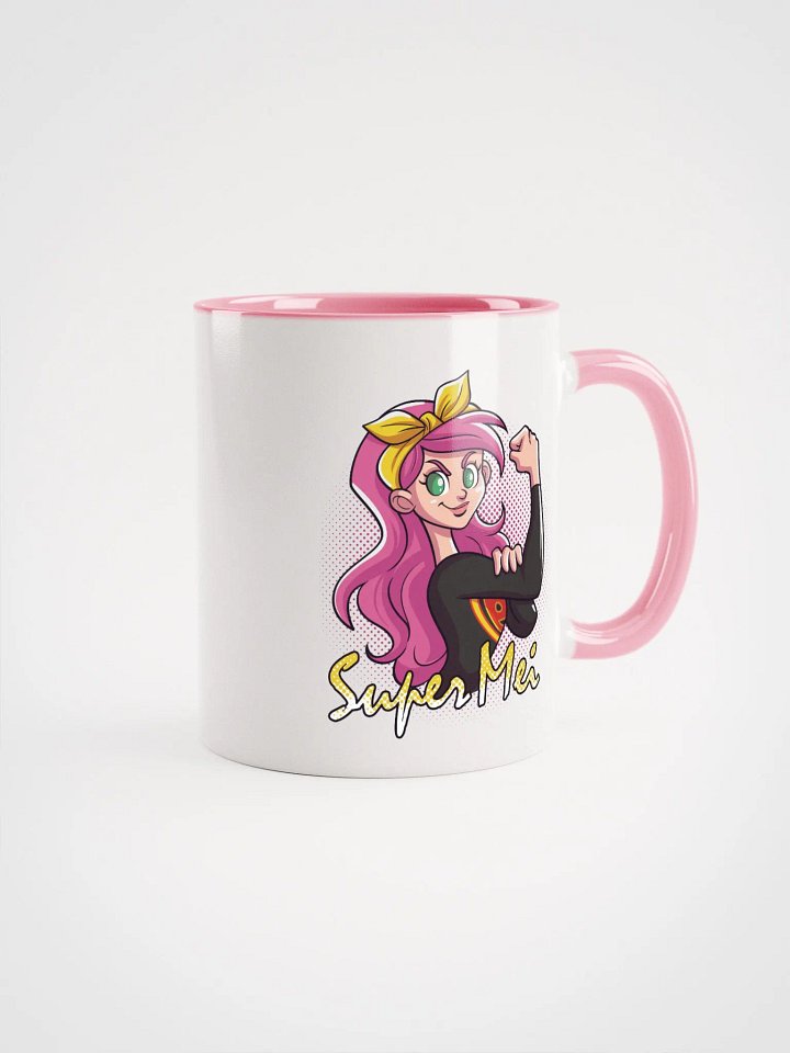CANECA BRANCA ROSA SUPER MEI FORÇA product image (1)