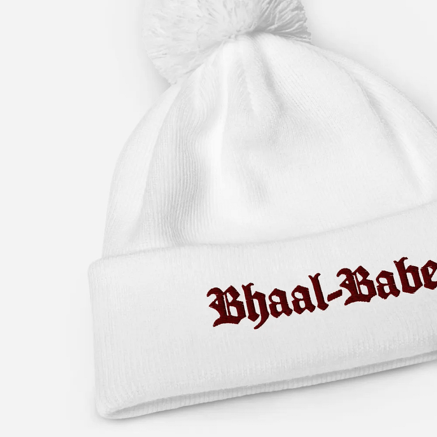 Bhaal-Babe (Black or White) Pom-Pom Beanie product image (6)