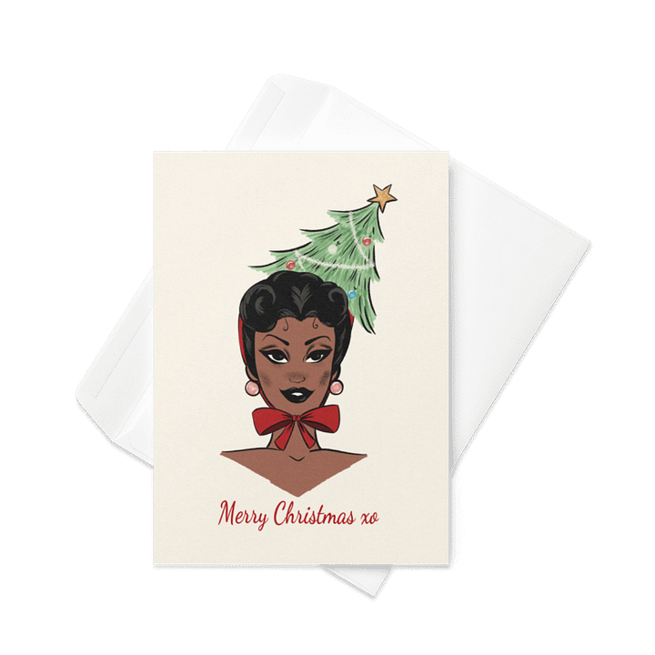 Christmas Card - Vintage Holiday Hat product image (1)