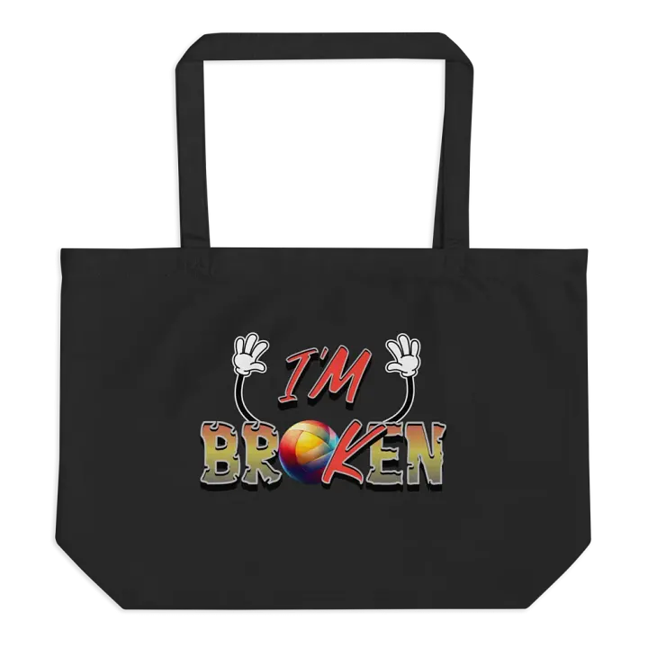 Im Ok Im Broken Volleyball Playful Statement Tote product image (1)