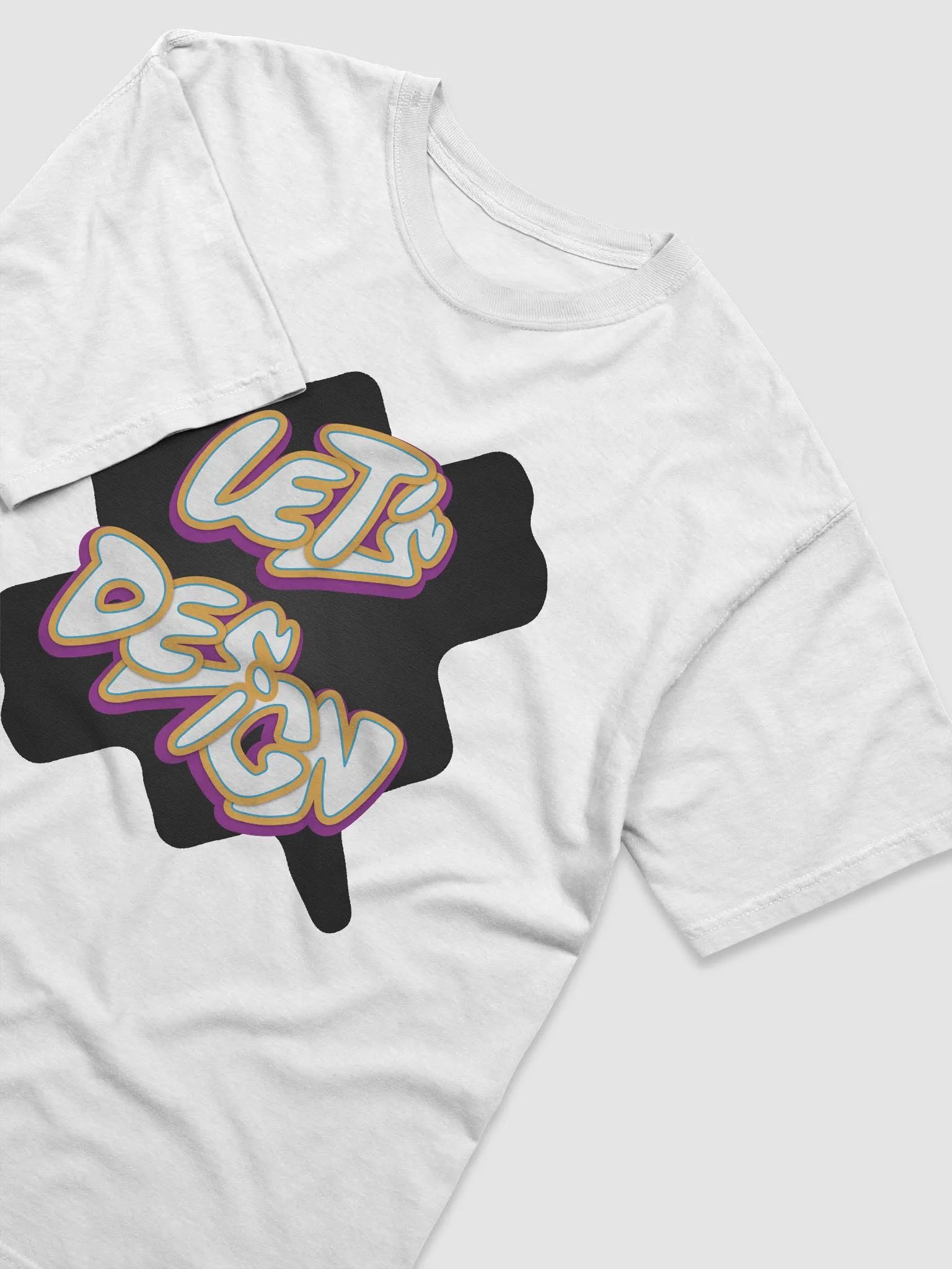 Let's Design Comfort: Stylized Text T-Shirt product image (3)