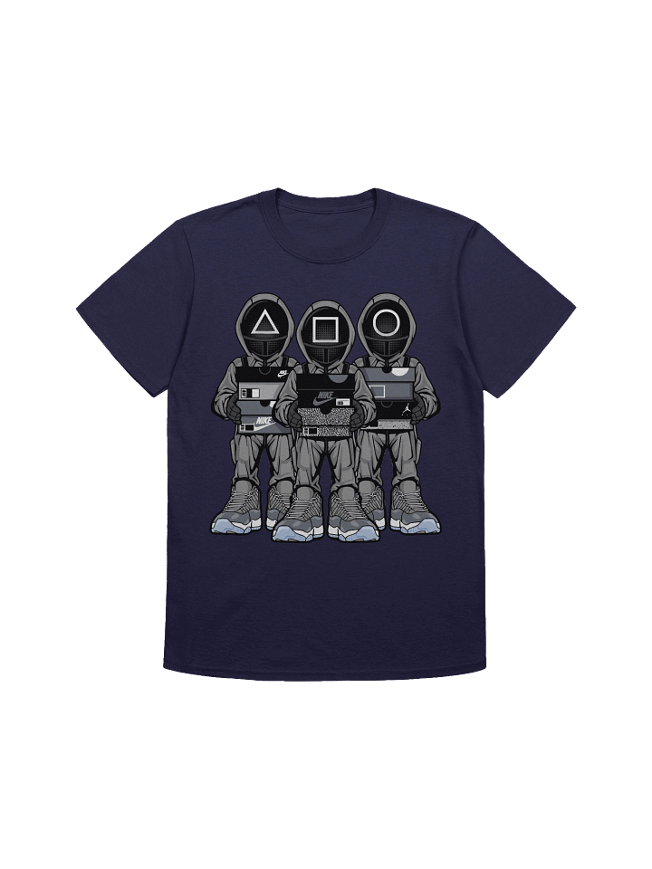 Squid Game – Guard Trio – PlayStation Mask Drip – Gildan Softstyle T-Shirt product image (8)