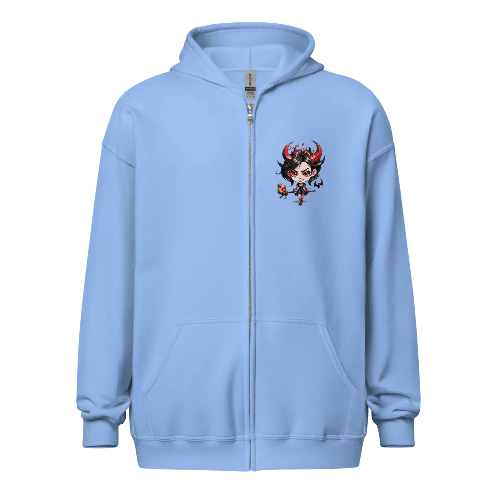 Just A Horny Lil Devil Graphic Double Side Print Zippy Front Hoodie product image (16)