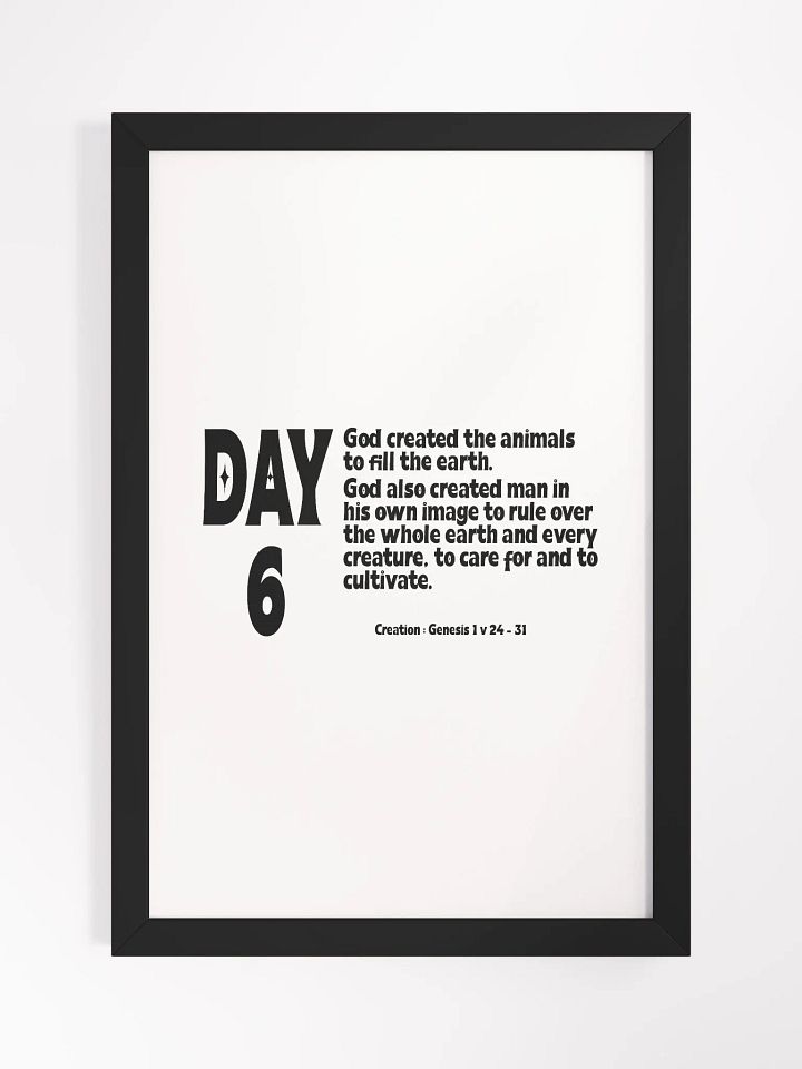 CREATION: DAY 6 Christian, Jesus, faith, God, Bible, Christianity, Jesus Christ, religion, Bible Verse, Love product image (2)