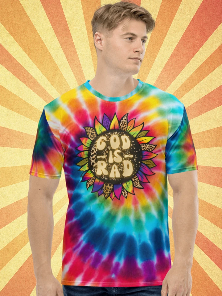 God Is Rad Tie Dye Leopard Sunflower T-Shirt product image (1)