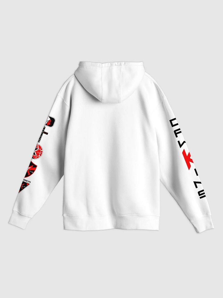 Dawkins Super Soft Hoodie with Badges and Sleeve (White) product image (2)