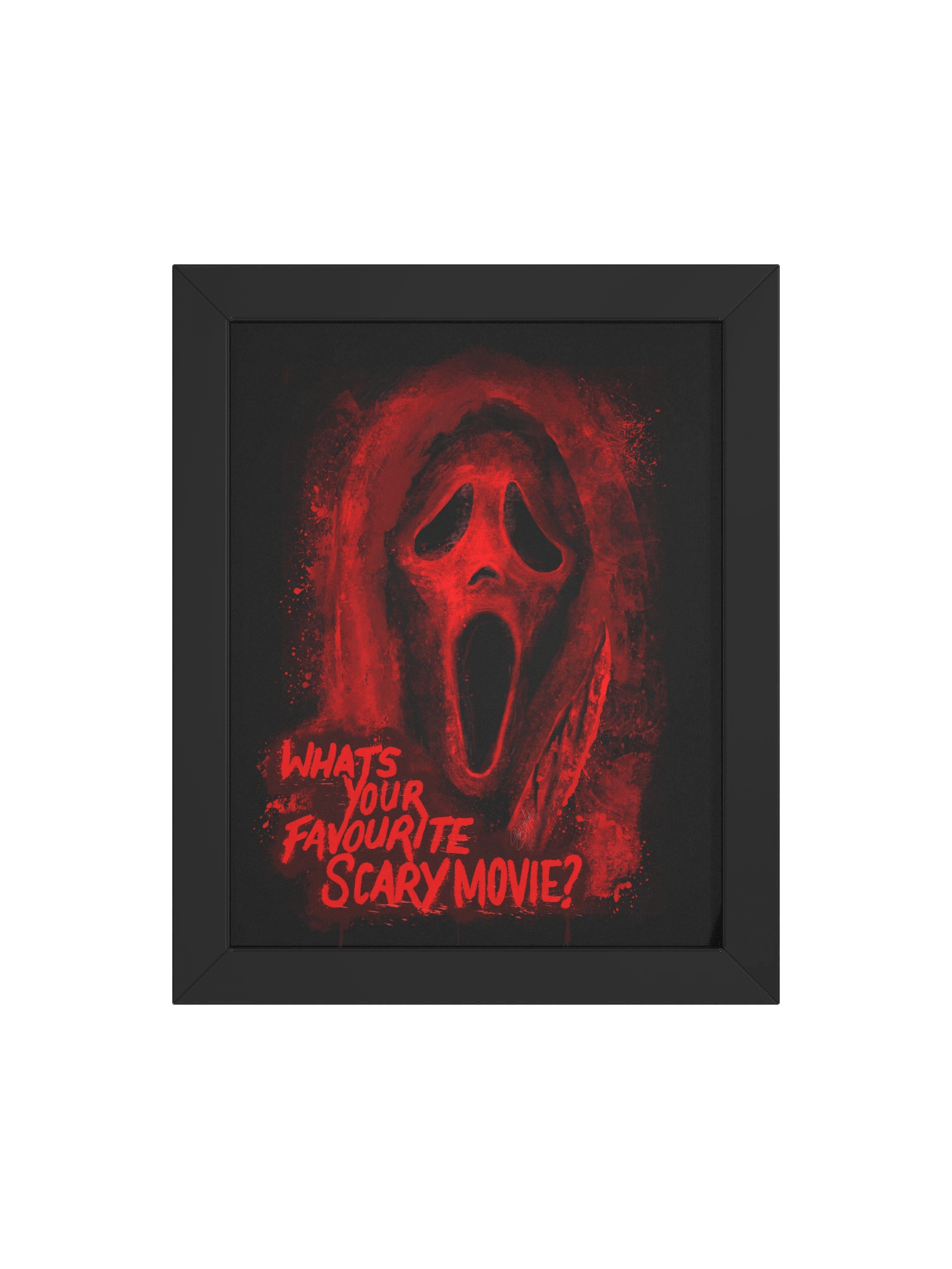 BLK Framed Ghost Face Print (Red) product image (4)
