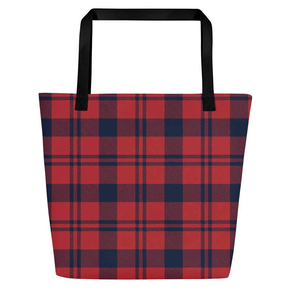 Pizza Love Tote Bag - Red Plaid product image (3)