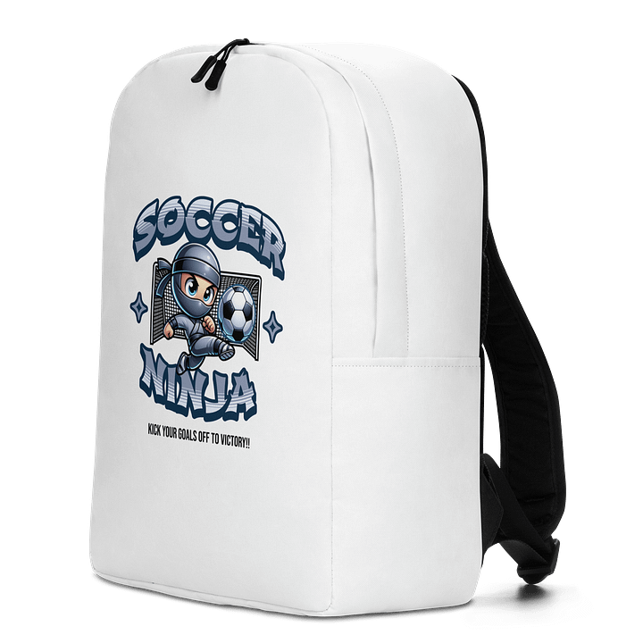 White Soccer Ninja Backpacks product image (2)