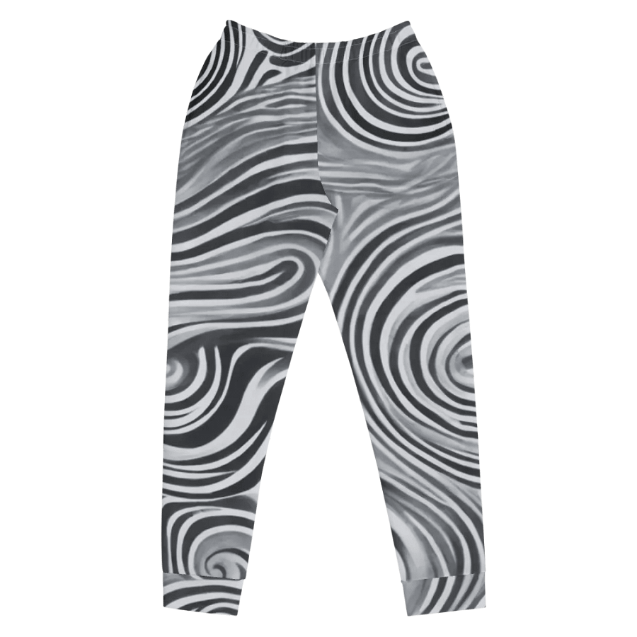 Funky Black and White Noir Liquid Tie-Dye Women's Joggers product image (10)