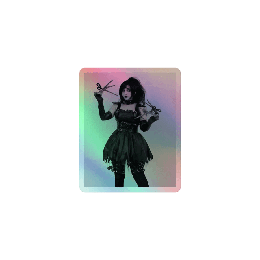 JuicyJinxs Edward Scissorhands Cosplay Holographic Sticker product image (1)