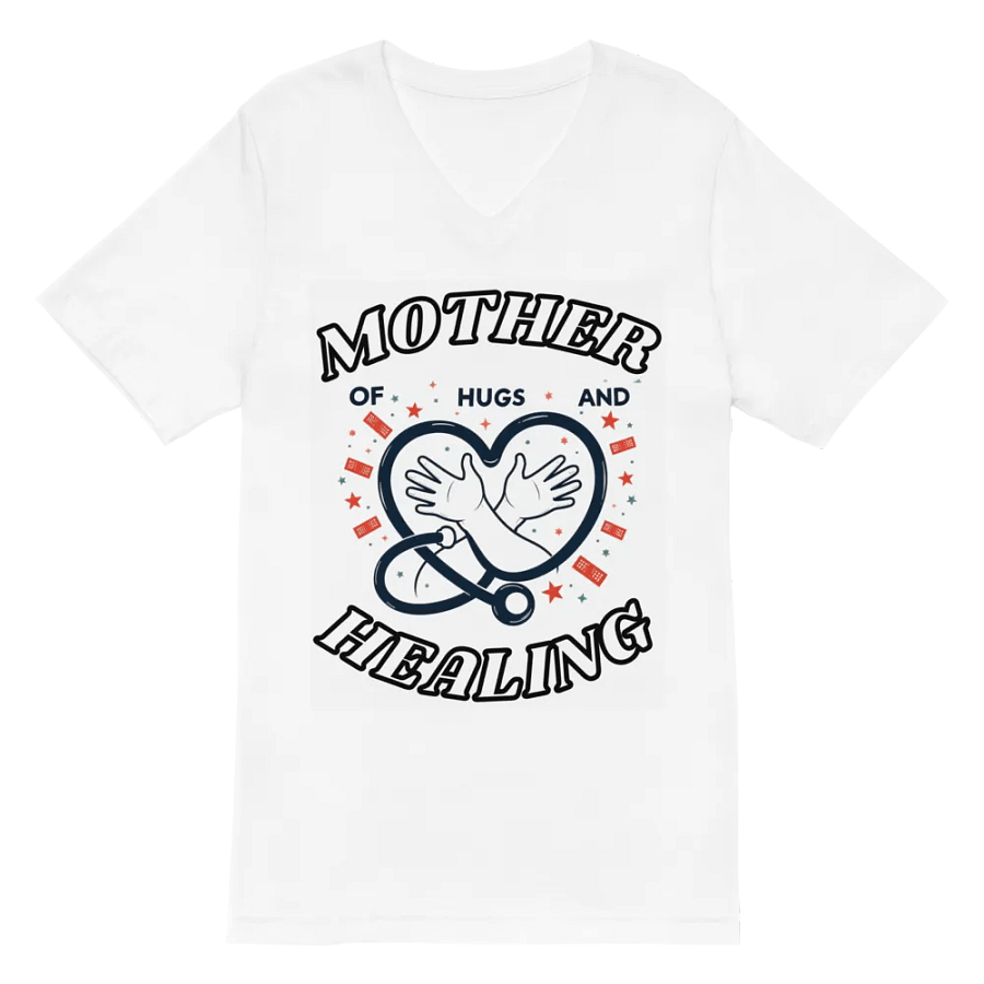mother of Hugs and healing, Stethoscope v-neck Tee product image (2)