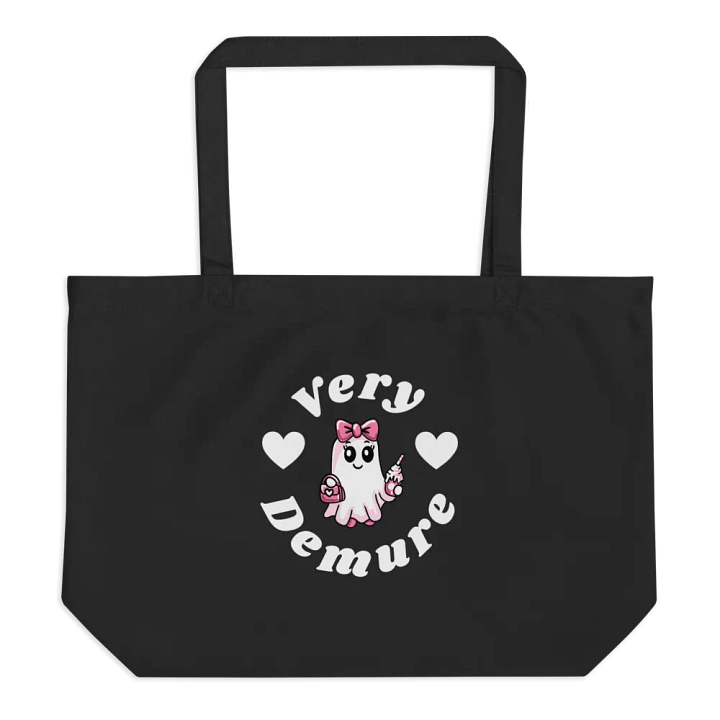 Very Demure Cute Ghost Design Organic Cotton Tote product image (1)