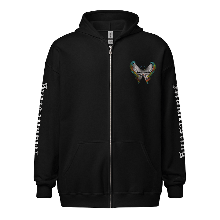 Manifesting a Plushie Zip Up Hoodie - Grunge Butterfly Edition product image (1)