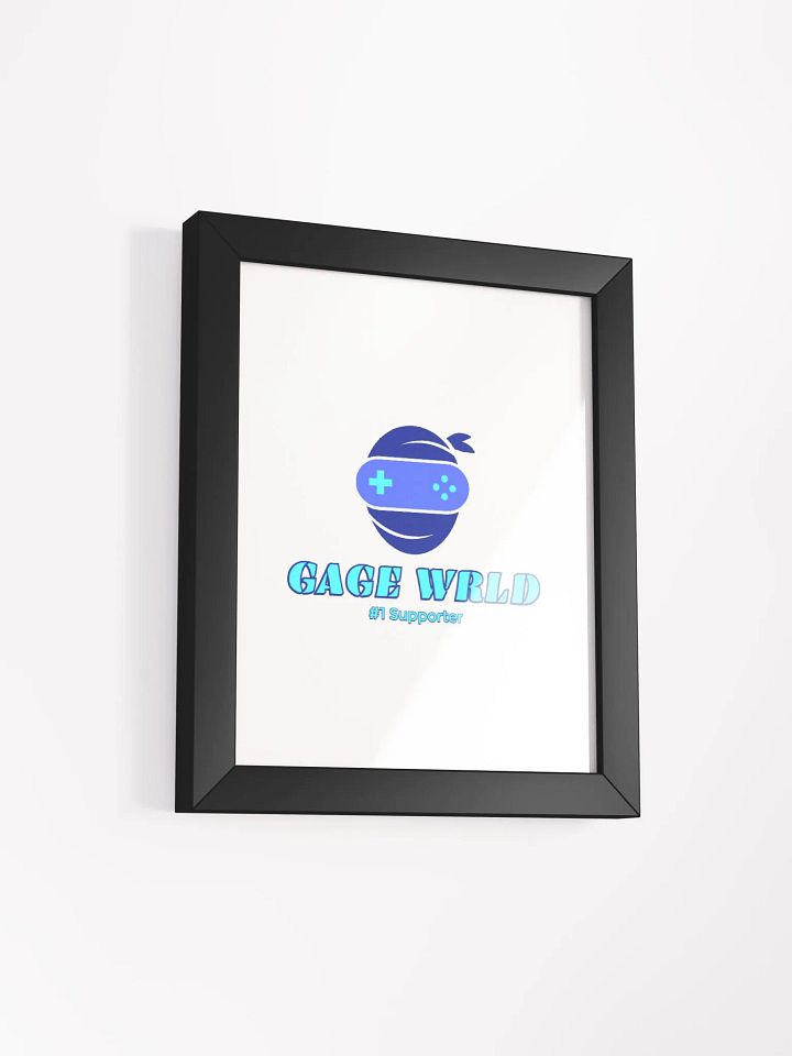Gage WRLD #1 Supporter Framed High-Quality Matte Poster product image (2)