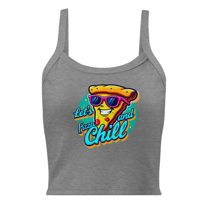 Pizza and Chill Micro-Rib Tank Top Bella+Canvas (Women's) product image (3)