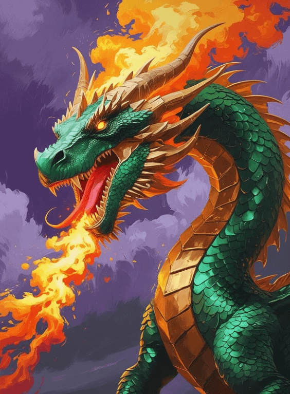 Dragons breathing fire Wall Art product image (4)