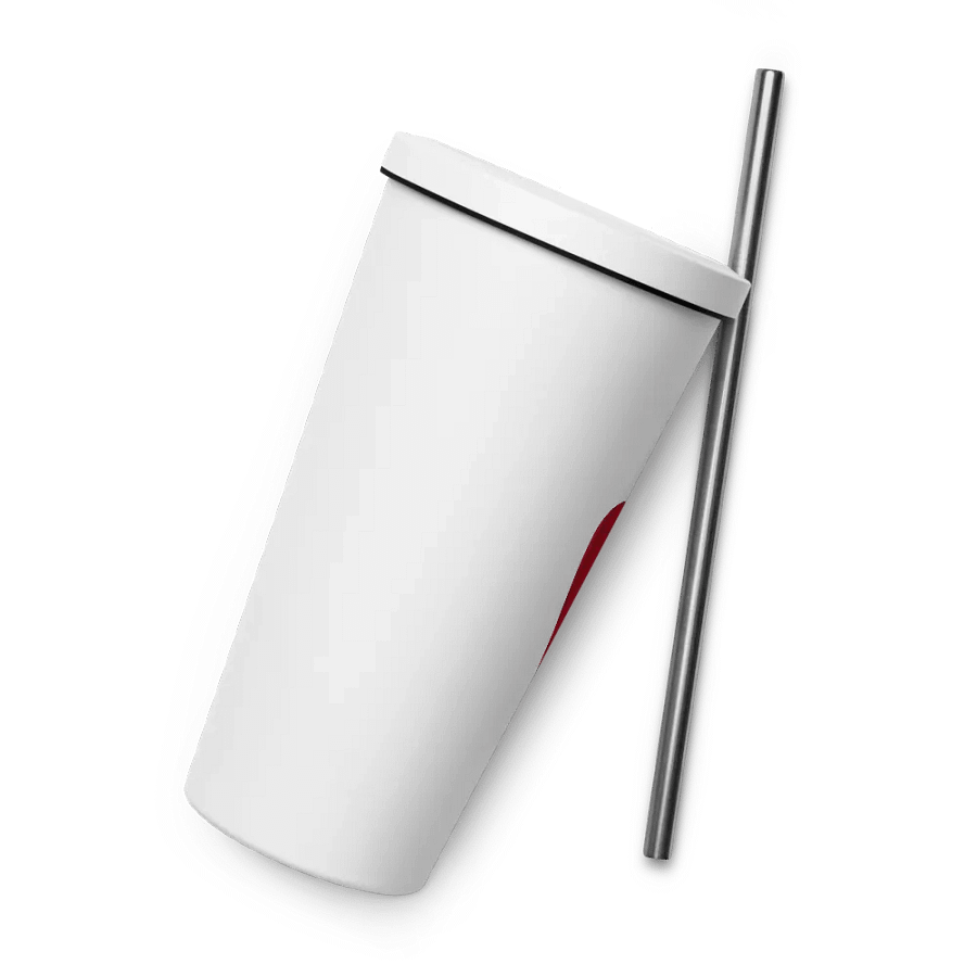 Insulated Tumbler with a Straw (Peace & Heart) product image (9)