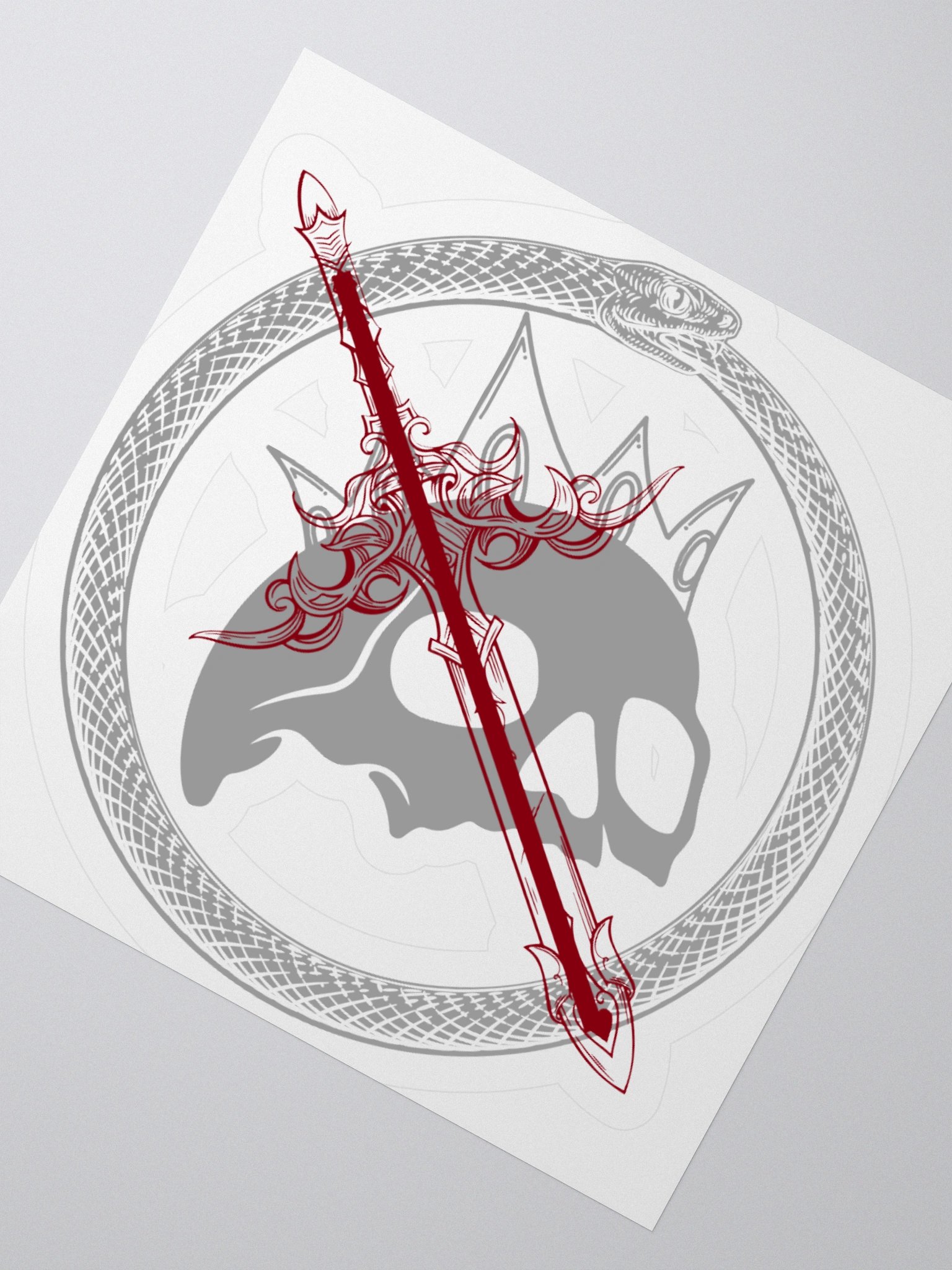 Skull Snake Kiss Cut Stickers product image (5)