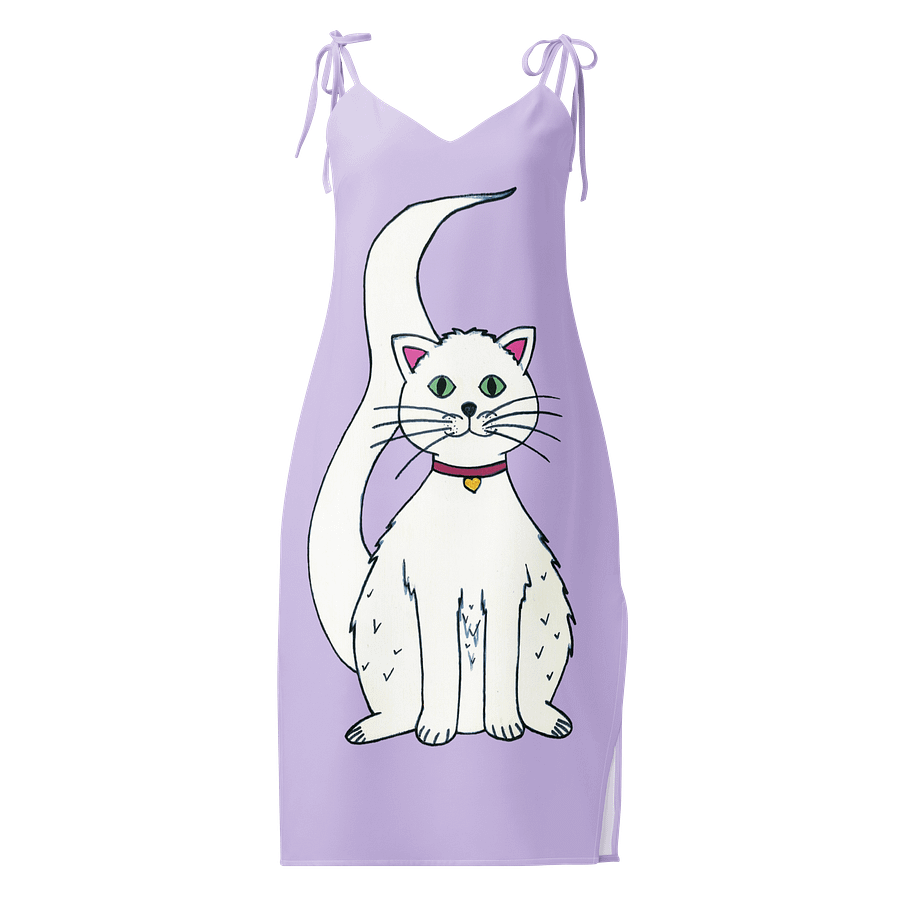 Cat (art by Dina R.) acrylic painting picture - Slip Dress product image (1)