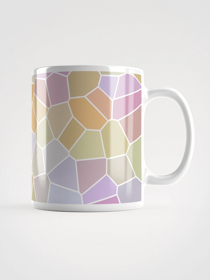 Mug Blanc Mozaïque Aria - Design Géométrique Rétro Chic - Cadeau Déco product image (1)
