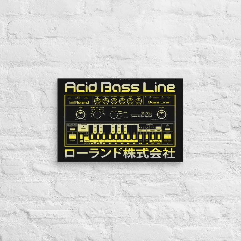 303 Canvas Wall Art "Acid Bass Line" - Roland TB-303 (Vintage Analog Synthesizer) product image (14)