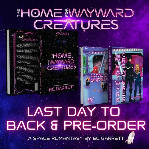 LAST DAY TO BACK THE KICKSTARTER! 

Meet THE HOME FOR WAYWARD CREATURES (Vol 1), my new paranormal space romantasy series abo...