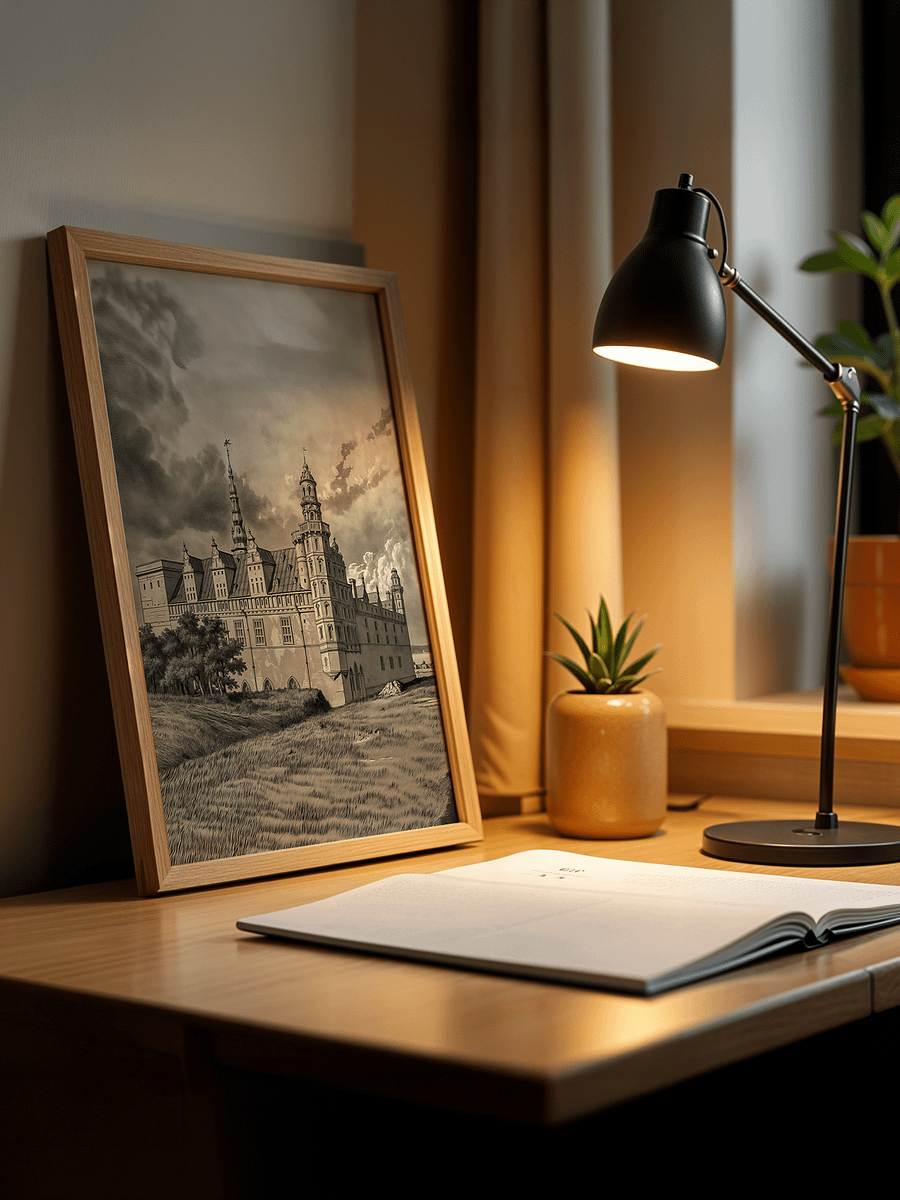 Kronborg castle - Vintage painting - Portrait product image (3)