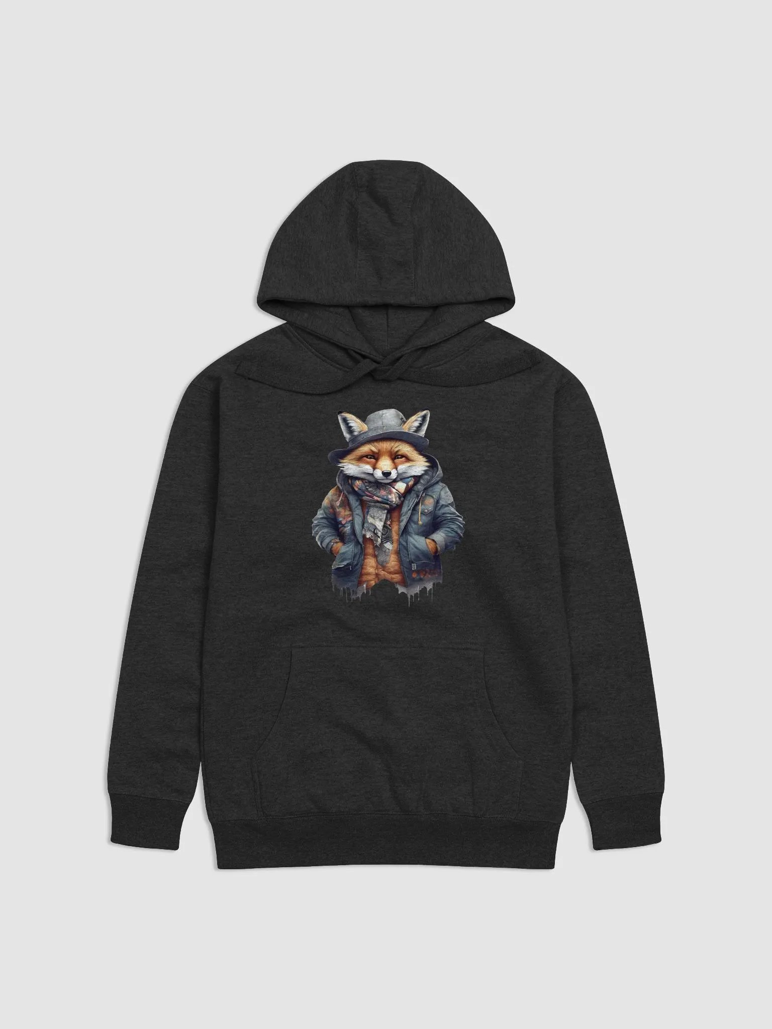 Fox wearing a jackets hat and a scarf on a motorcycle Hoodie product image (1)