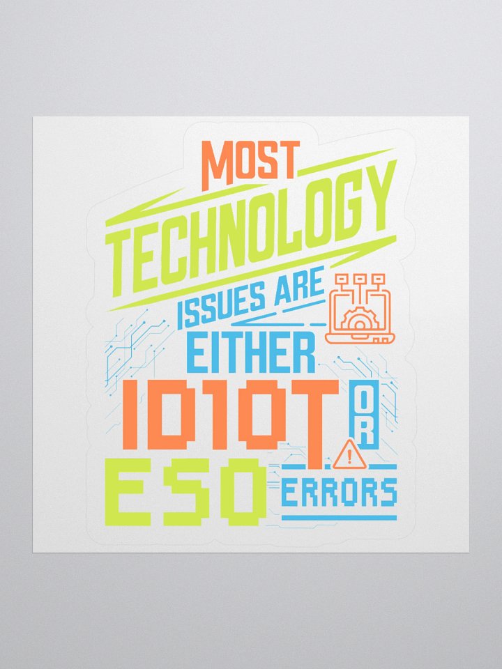 ID10T or ESO Kiss Cut Sticker product image (1)
