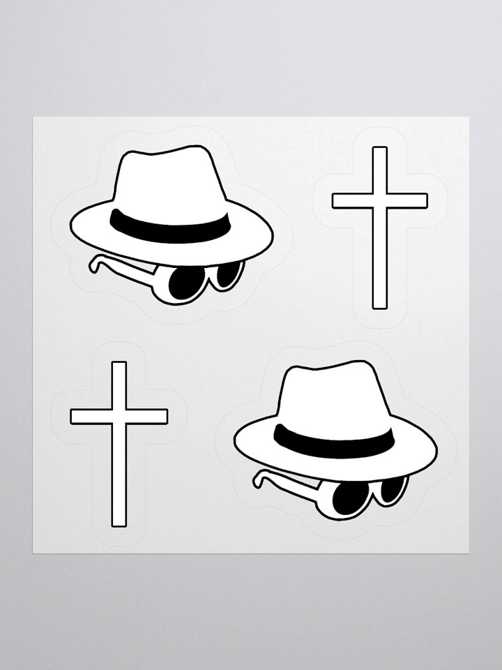 Clout Glass & Fedora Hoodie With Cross Stickers product image (1)