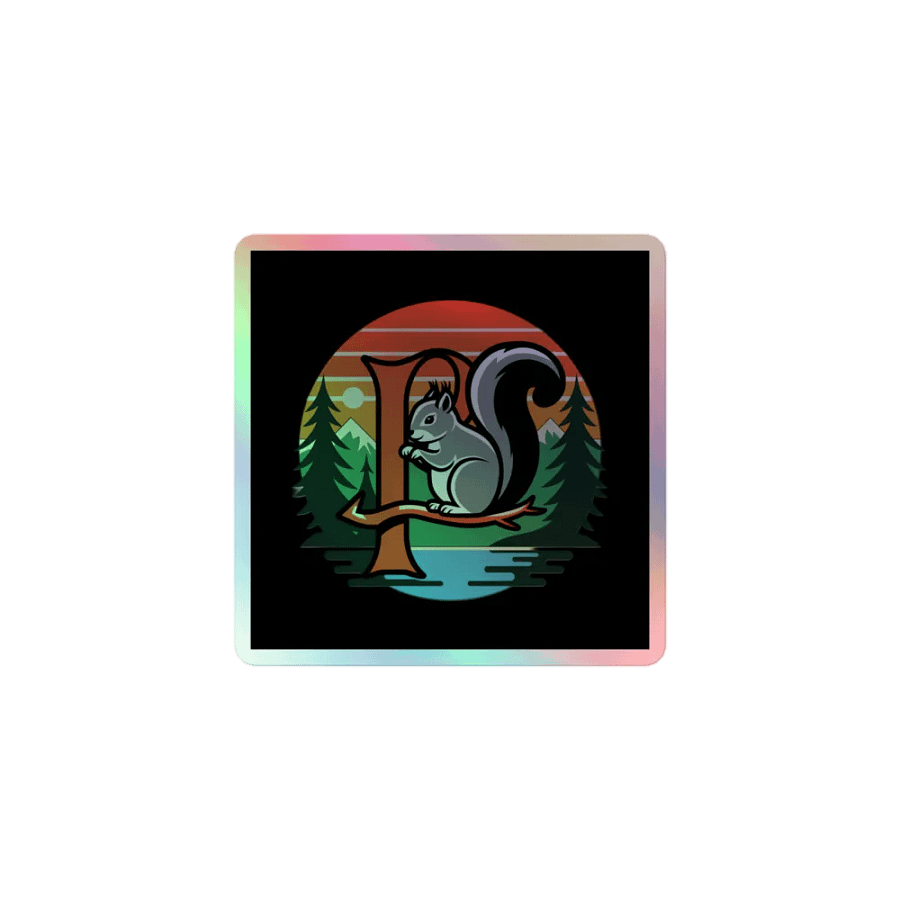 Pooky's Holographic Squirrel Sunset Sticker Sheet product image (1)