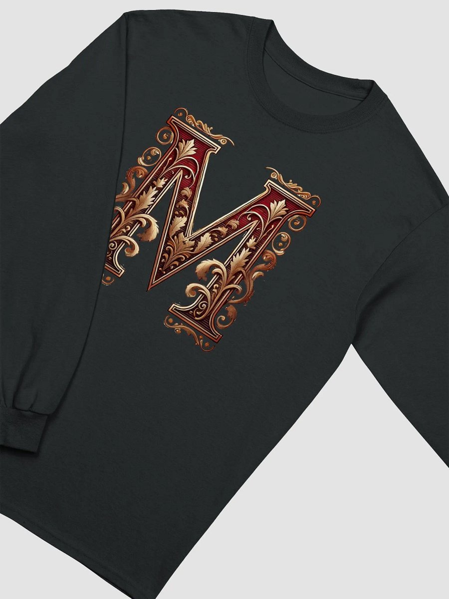 Ornate Floral Letter M Long Sleeve T-Shirt product image (19)
