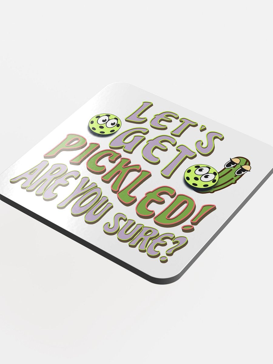 Lets Get Pickled Are You Sure Pickleball Quirky Delight Coaster Set product image (1)