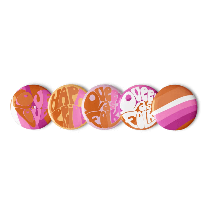 Lesbian Pride pin badge set product image (2)