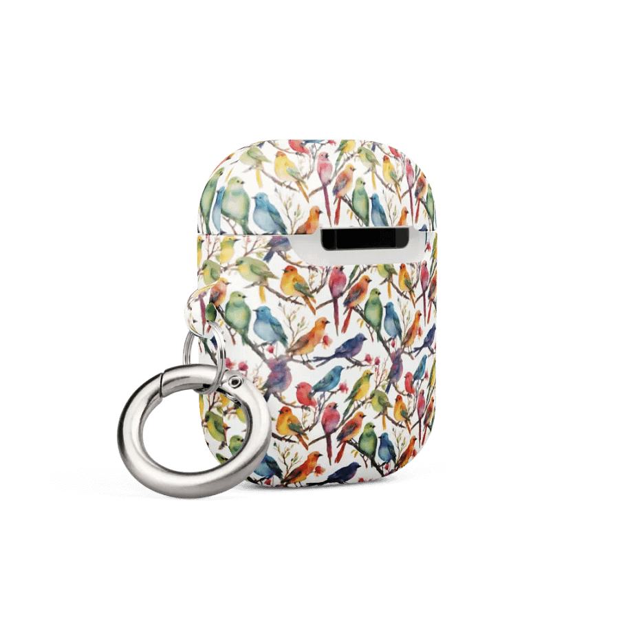 Multi Coloured Birds Ear Bud Case product image (4)