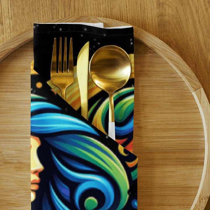 Celestial Crescent Moon Cloth Napkin Set product image (2)