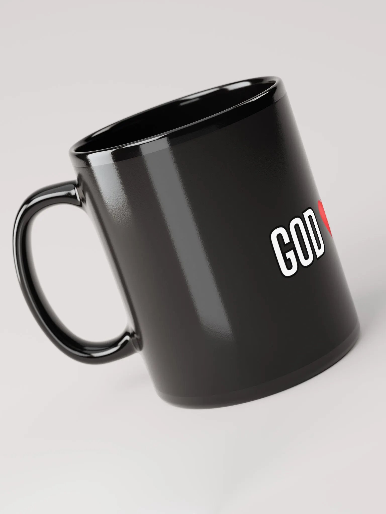 God Loves Israel Black Mug product image (4)