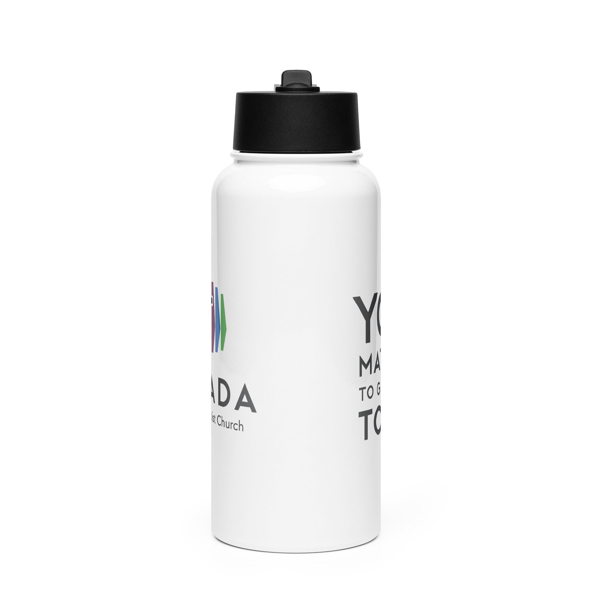 AUMC Logo and Mission Tag Stainless Steel Water Bottle with Straw Lid product image (7)