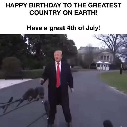 We are the greatest country in the HISTORY of the world.

Let us NEVER forget that FACT!

Happy Independence Day to all Ameri...