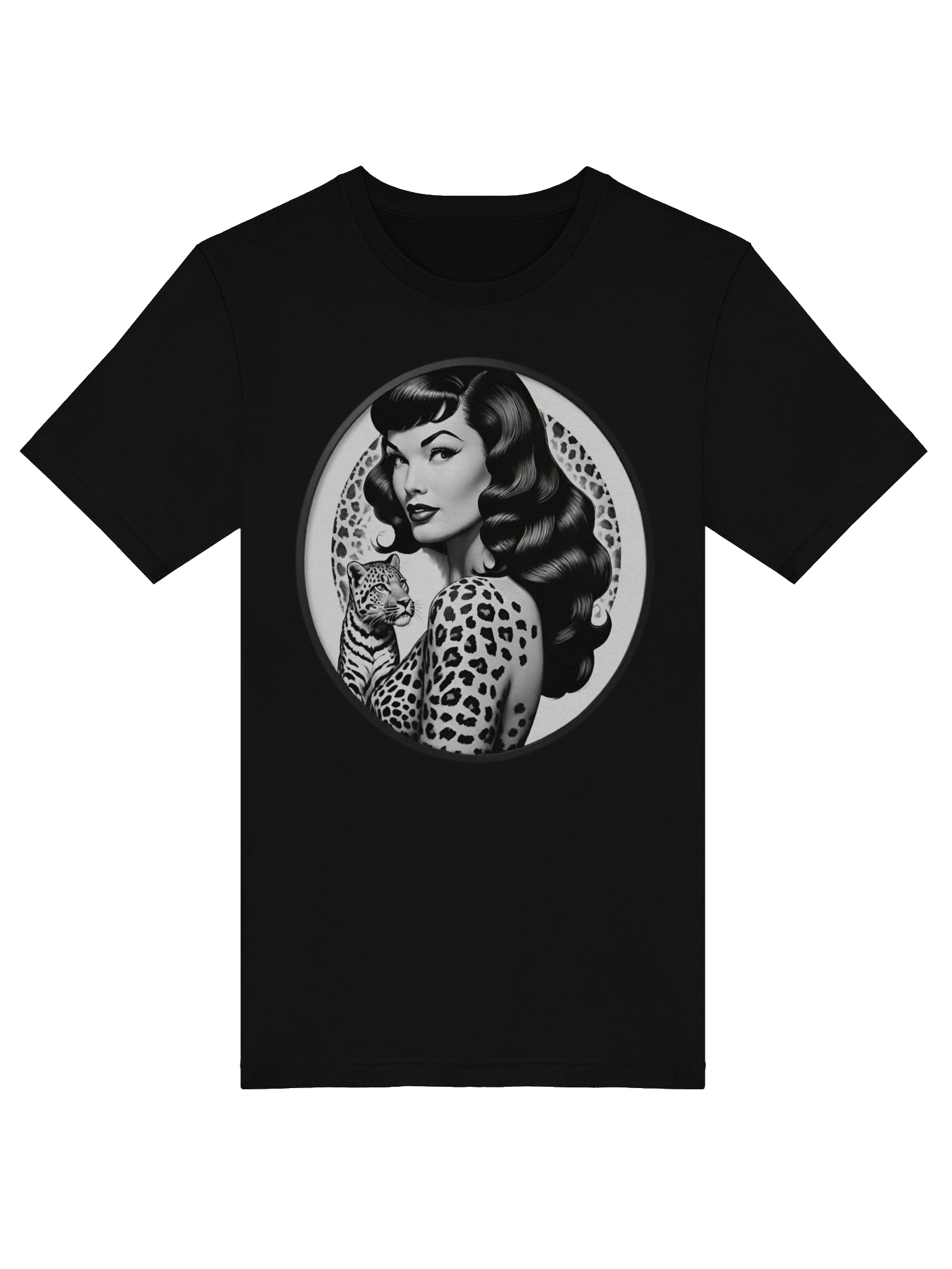 Bettie Page Leopard Vintage T-Shirt product image (5)