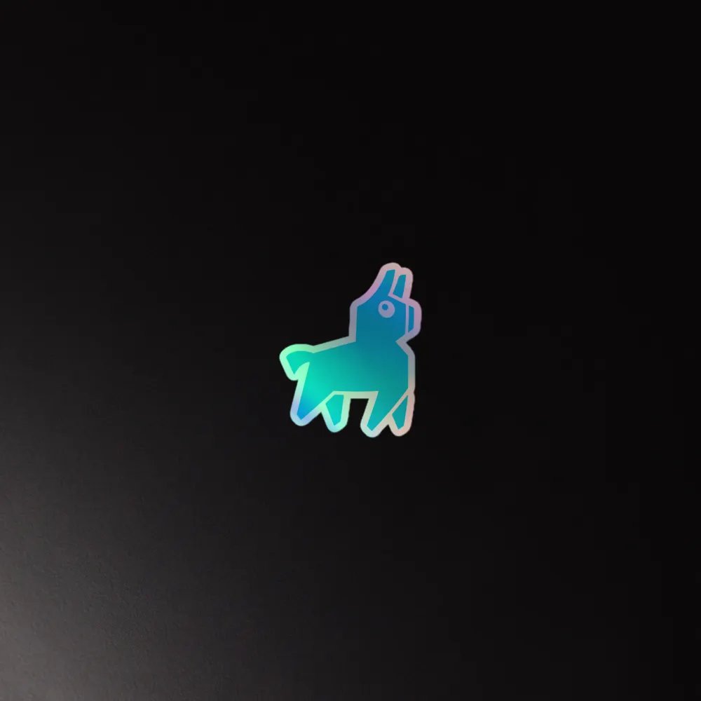 Radio Llama Holographic Sticker Set product image (4)