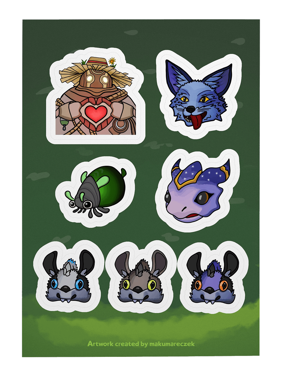 Palia Emotes Set - Kiss Cut Sticker Sheet product image (1)