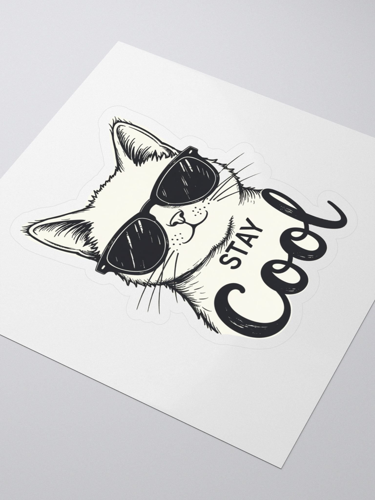 Cool Cat Sunglasses Kiss Cut Stickers product image (3)