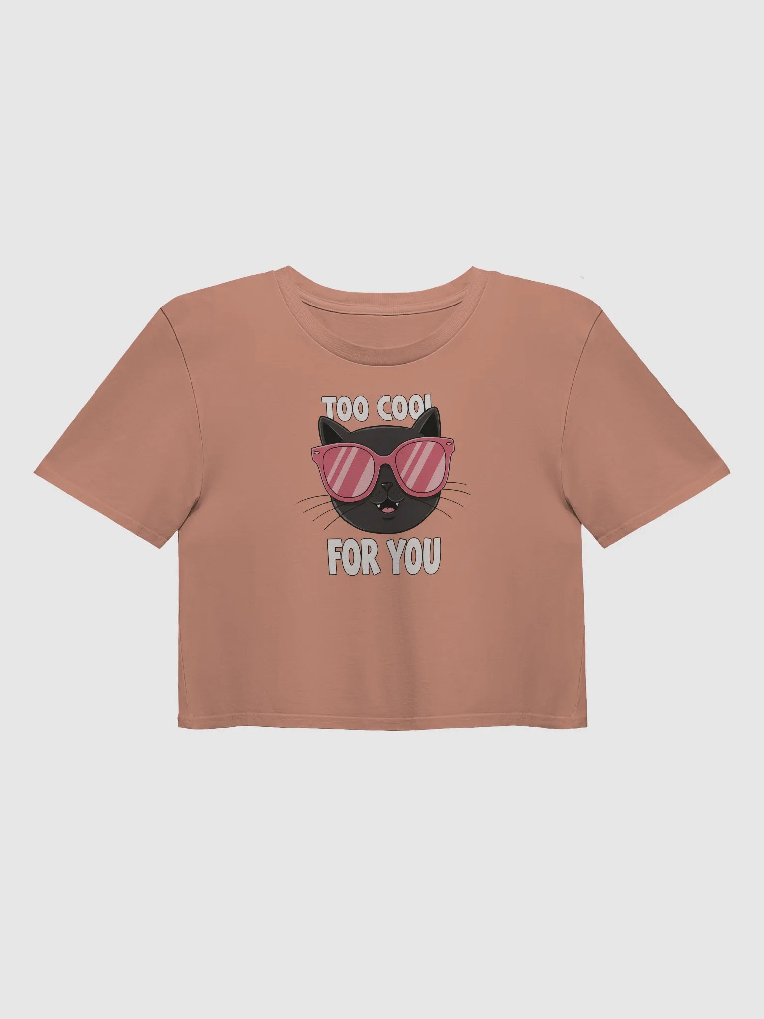 Funny Too Cool for You Black Cat Women's Crop Top product image (3)