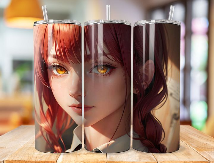 Makima Face 20 oz Stainless Steel Tumbler – Chainsaw Man Control Devil Design product image (1)