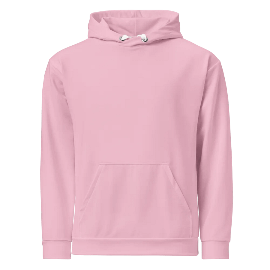 Plain Light Pink Soft Summer Unisex Recycled Polyester Heavyweight Premium Hoodie by Treasure Pie product image (1)